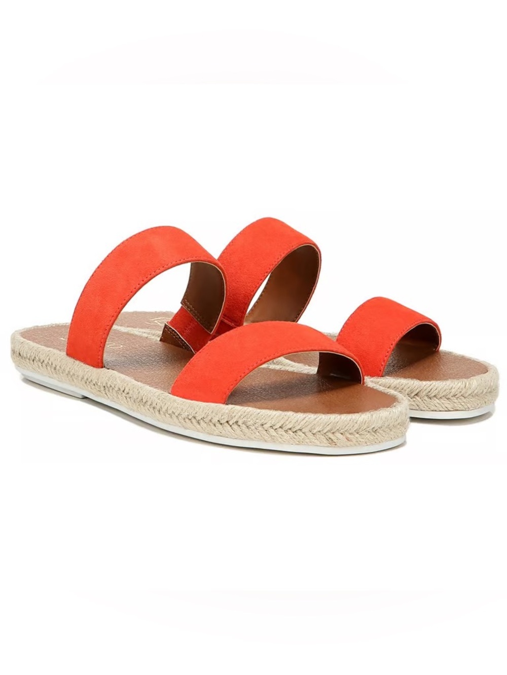 FRANCO SARTO POSIE ESPADRILLE SLIDE SANDALS IN TANGELO 9.5